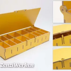 Compartment Storage Box w/ Lid cnc/laser