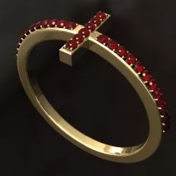 Cross Ruby Ring