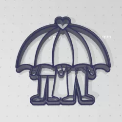 CUT COOKIE COUPLE UMBRELLA