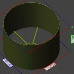 Cylindrical lampshade 133.5 high for floor lamps