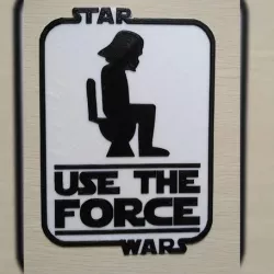 Darth Vader Bathroom Sign with Logo