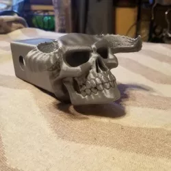 Demon Skull receiver hitch cover
