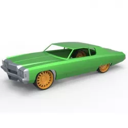 Diecast shell and wheels Chevrolet Impala 1972 Scale 1 to 24