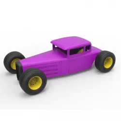 Diecast shell and wheels for Hot rod Scale 1 to 24