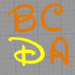 DISNEY FONT LETTERS