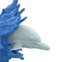 Dolphin Splash, Wall Mounted