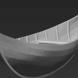Elven Boat from Lothlorien Lord of the Rings stl obj