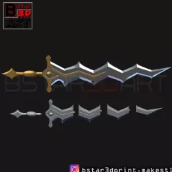 Fire Emblem Awakening Robin Levin Sword - Weapon Cosplay 3D print model