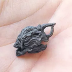 Flaming Skull Pendant