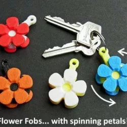 Flower Fobs... Flower Key Fobs that Spin!