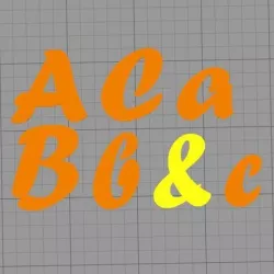 FORTE FONT LETTER STAMP