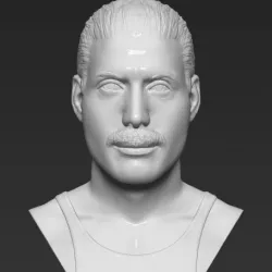 Freddie Mercury bust 3D printing ready stl obj formats