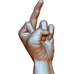 Fuck sign hand male middle finger gesture