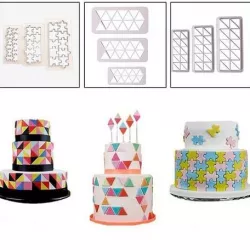 geometric cake stamp full pack of 18 models