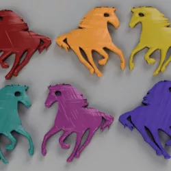 Horse keychain
