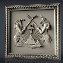 Horus osiris god egyptian cnc router art pyramid