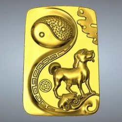 I Ching Tai Chi  Zodiac pendant 11 Dog