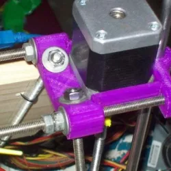 Integrated Z motor mount, frame vertex and rod clamp for Prusa Mendel