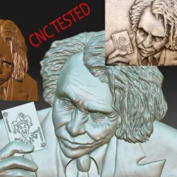 Joker stl model file bas relief -  CNC TESTED