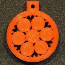Key Fob / 3D Demo Print - Interlocking rotating gears