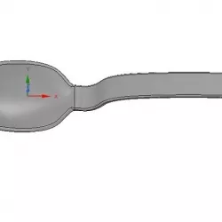 kitchen laboratory spoon for real 3D printing