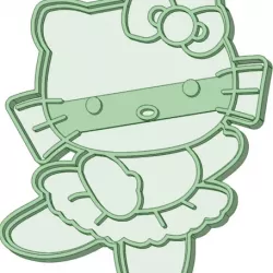 Kitty dancer cookie cutter