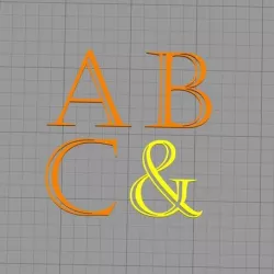 Letter stamp Castellar font