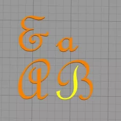 letter stamp Frenc Script MT font