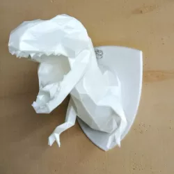 Low Poly T-Rex bust trophy