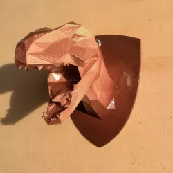 Low Poly T-Rex head trophy