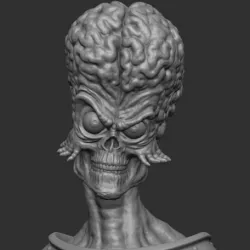Mars Attacks bust