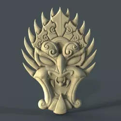 mask cnc art face bad mood devil