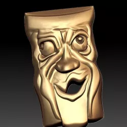 mask cnc art face bad mood funny face