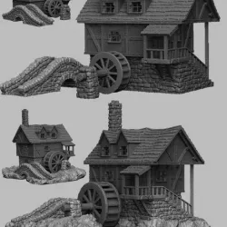 Medieval Scenery - Watermill