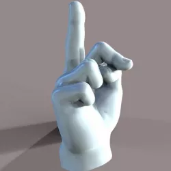 Middle Finger Statue Key Ring Item Holder