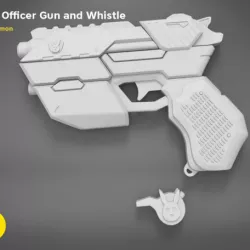 Officer D.Va gun and whistle from Overwatch