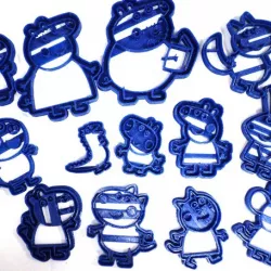 PACK 13 CUTTER COOKIE PEPPA PIG - FAMILY AND FRIENDS