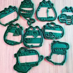 PACK PUSHEEN THE CAT CUTTER COOKIE CORTA GALLETITAS GATO