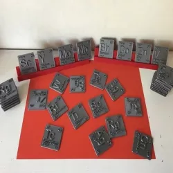 Periodic Table of Elements  d-block  chemistry   -  stl file