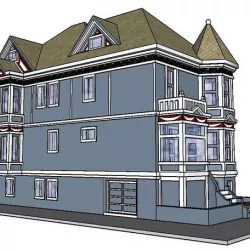 PREMIUM N Scale San Francisco Victorian Painted Lady - Kavanaugh House