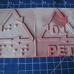 PVC RECYCLING CODE AND LABEL: PRINT AND BRAILLE LETTERS
