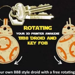 Rotating BB8 Droid and BB8 Key Fob