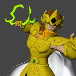 Saint Seiya - Aiolia Leo gold saint 3D print model