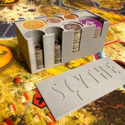 Scythe Coin Holder with Lid - Card Board & Metal Coins