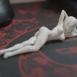 Sexy Stylized Nude Girl Lying Down Pose 3D printable Table Top Model