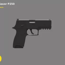SIG Sauer P250 pistol Low-poly
