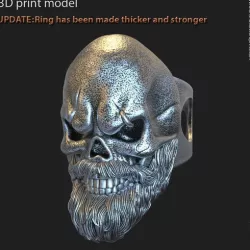 skull with beard vol3 ring