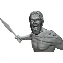 Spartan Tzar Leonid 3d model bas relief  for CNC router or 3D printer