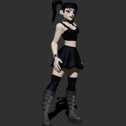 Pastel Goth Outfit vol 02 BabyBat Collection 3D model