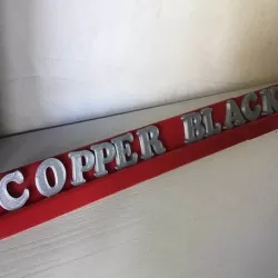 Test COPPER BLACK font  3d letters  free download